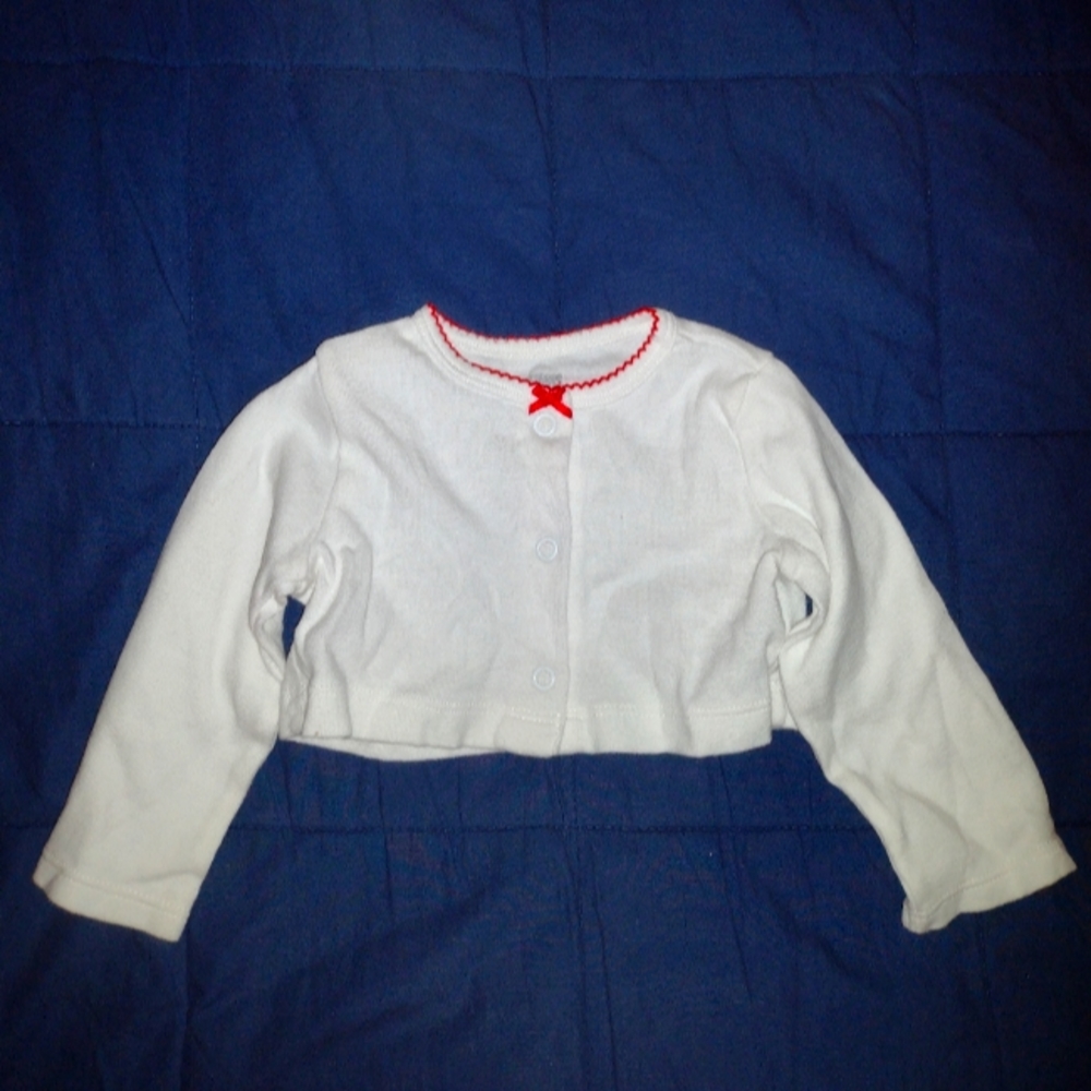 Carter's Girl's Red and White Sweater Shirt Size 9 Months
